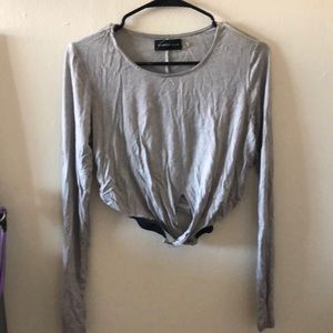 Grey crop top